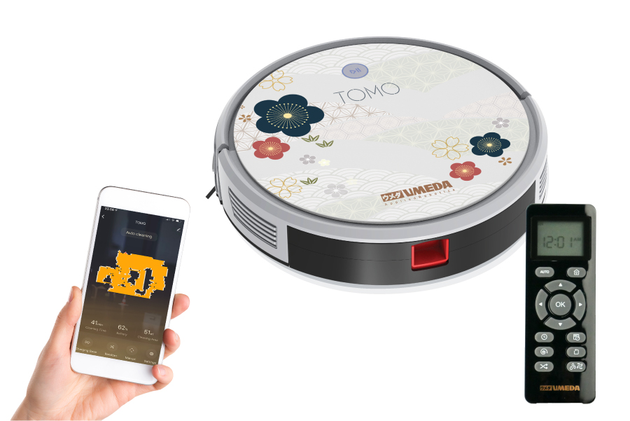 TOMO MARU dapat dioperasikan dengan remote dan smartphone.