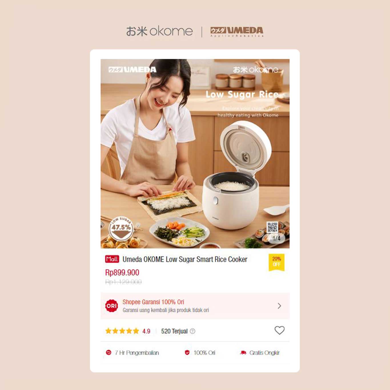 Komentar Umeda Okome di Shopee 1