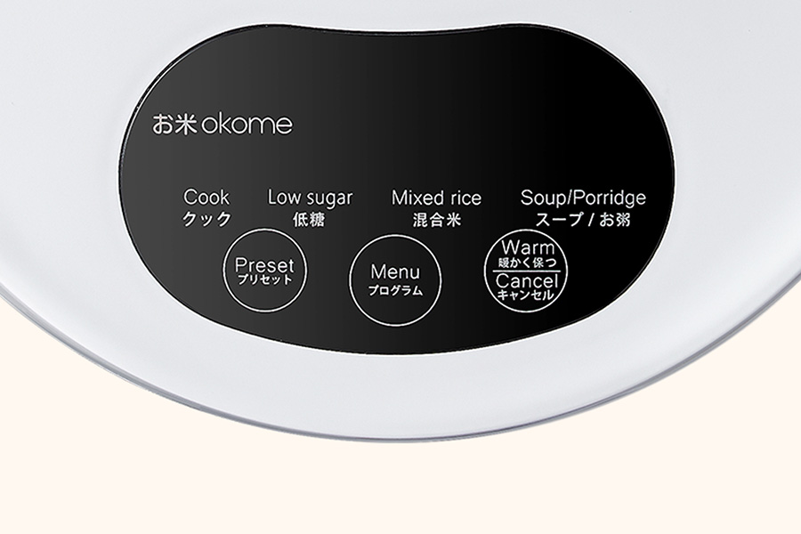 Dilengkapi 4 pengaturan memasak yaitu cook, low-sugar, mixed rice, dan soup/porridge