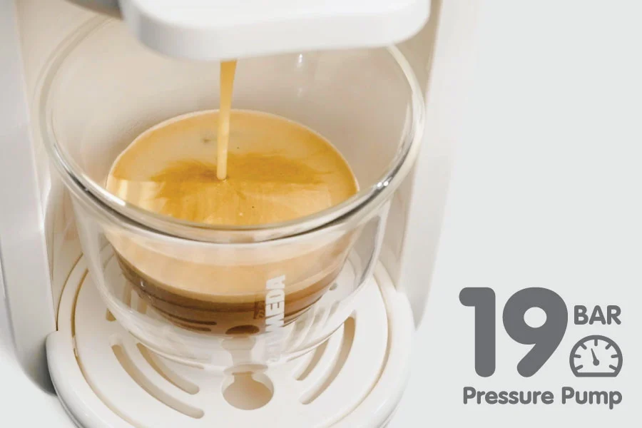 Menjamin kualitas aroma kopi dan menghasilkan crema yang nyata. Suhu ekstraksi espresso optimal di 85°C.