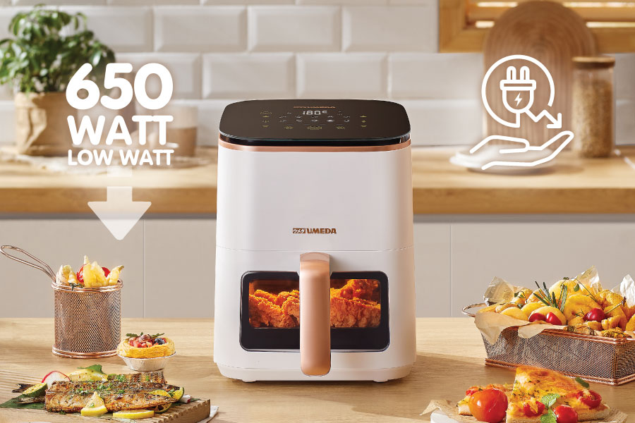 Air fryer hemat listrik hanya 650 watt.