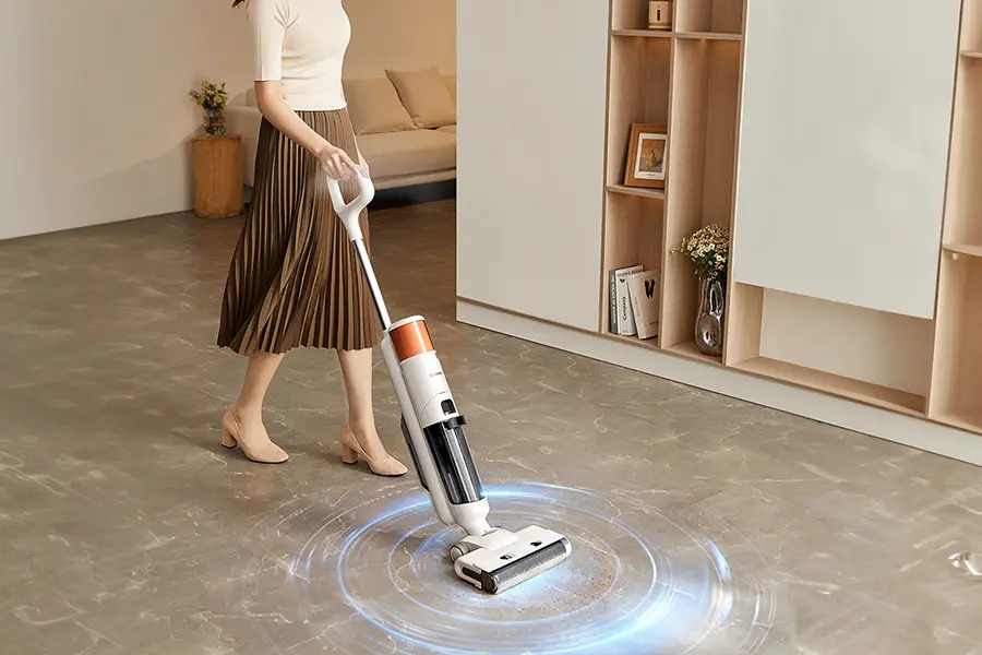 Secara otomatis mengatur daya hisap ketika mendeteksi jumlah debu atau kotoran yang ada.