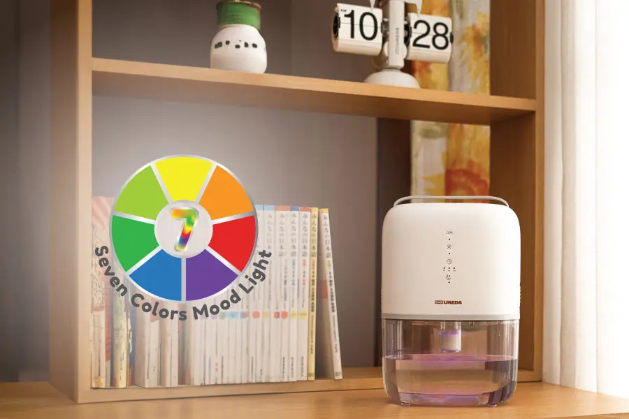 7 warna lampu LED ambience untuk memberi nuansa pada ruangan.