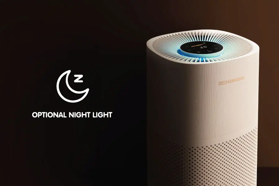 Konsumsi daya rendah 42 watt. Mode tidur pada 27 dB membersihkan udara
dan menghasilkan suara pink noise, membantu Anda tidur nyenyak.